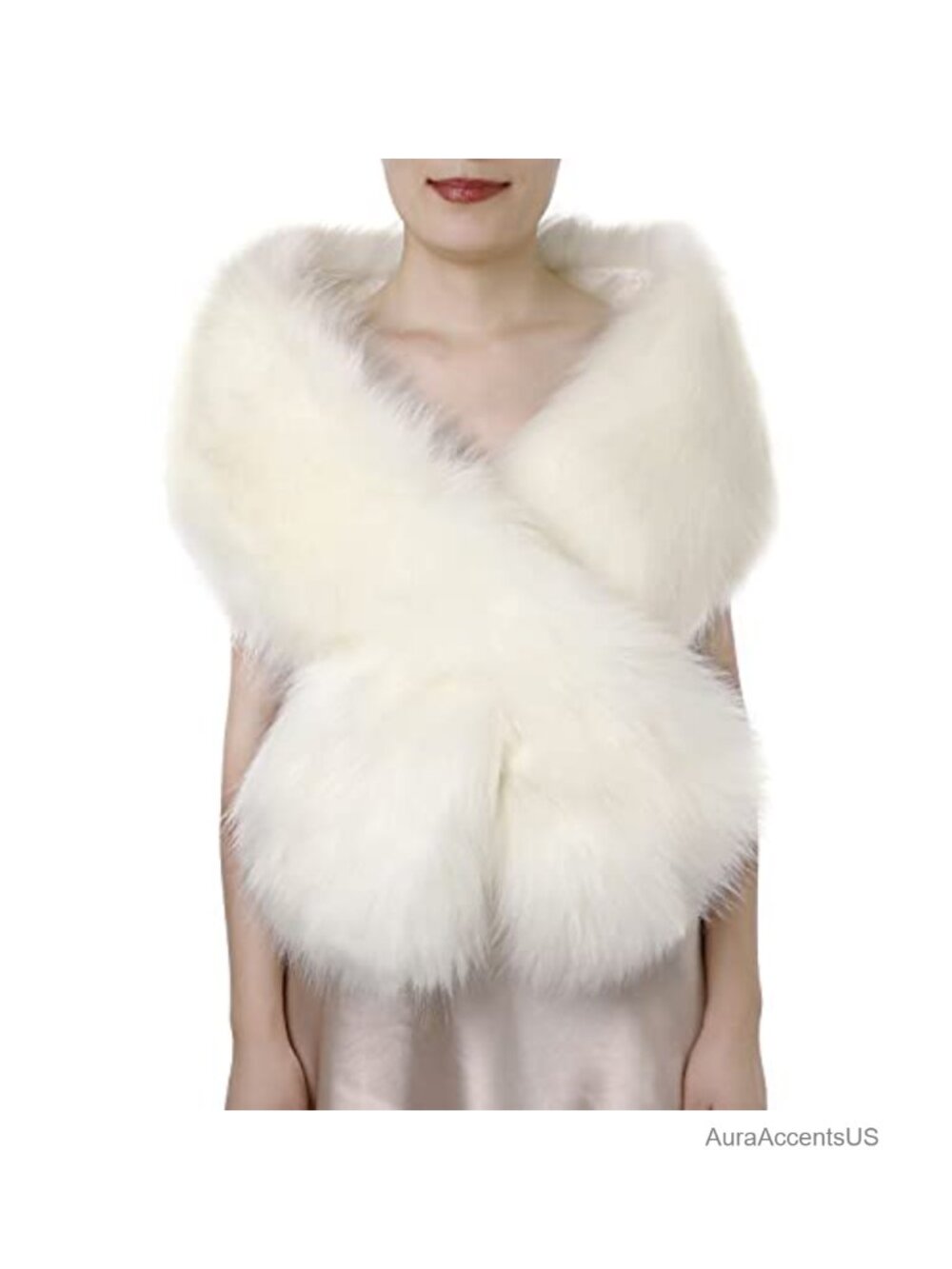Faux Fur Scarf Wrap Shawl Shrug Winter Collar Soft Plush
